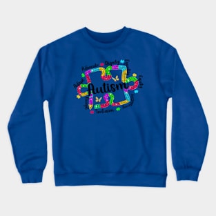 Autism Teacher Pencil Glitter, Autism Awareness, Special Education, Glitter Autism Pencil Crewneck Sweatshirt